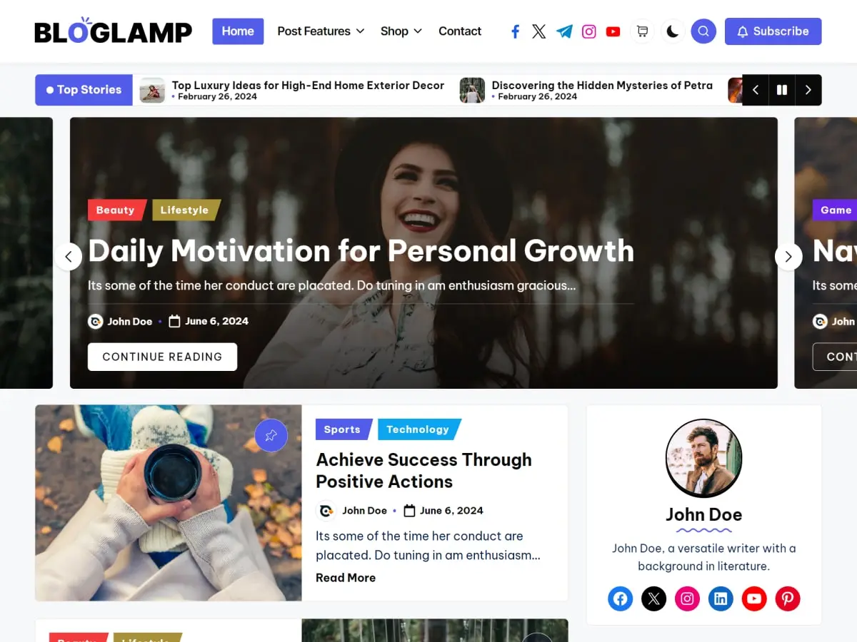 wordpress theme dos and donts bloglamp-wordpress theme example